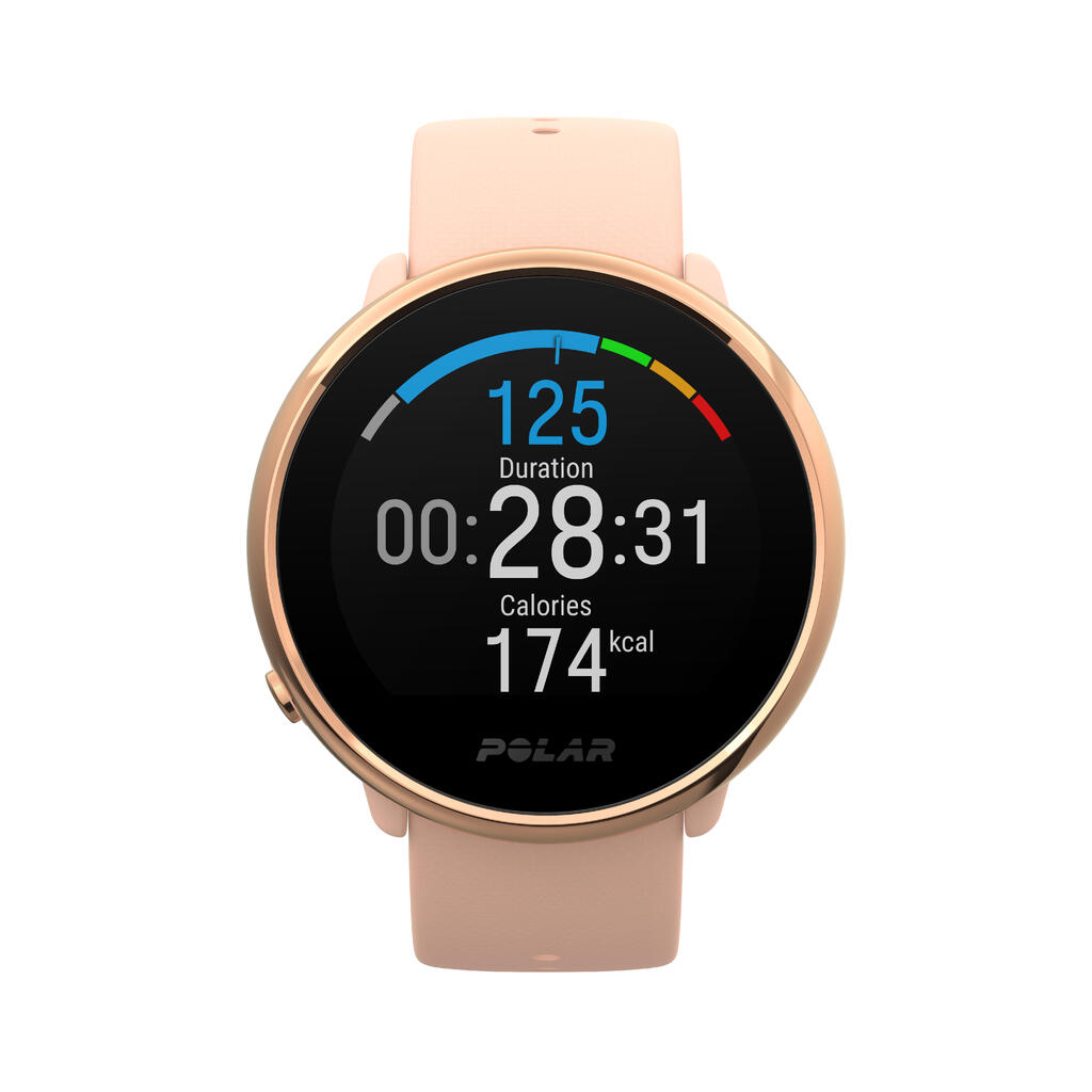 GPS-Uhr Smartwatch mit Herzfrequenzmessung am Handgelenk Ignite rosa/gold