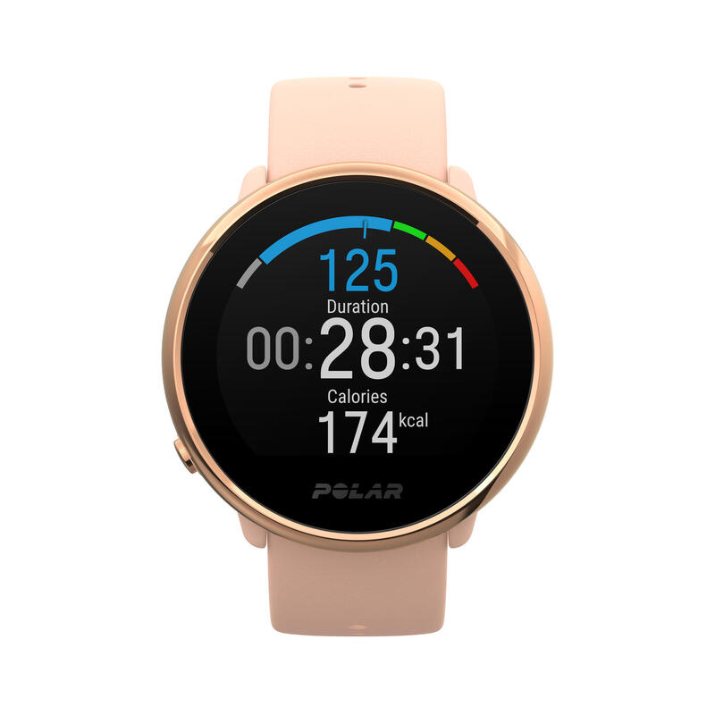 Smartwatch met gps en hartslagmeting aan de pols Ignite roze/goud
