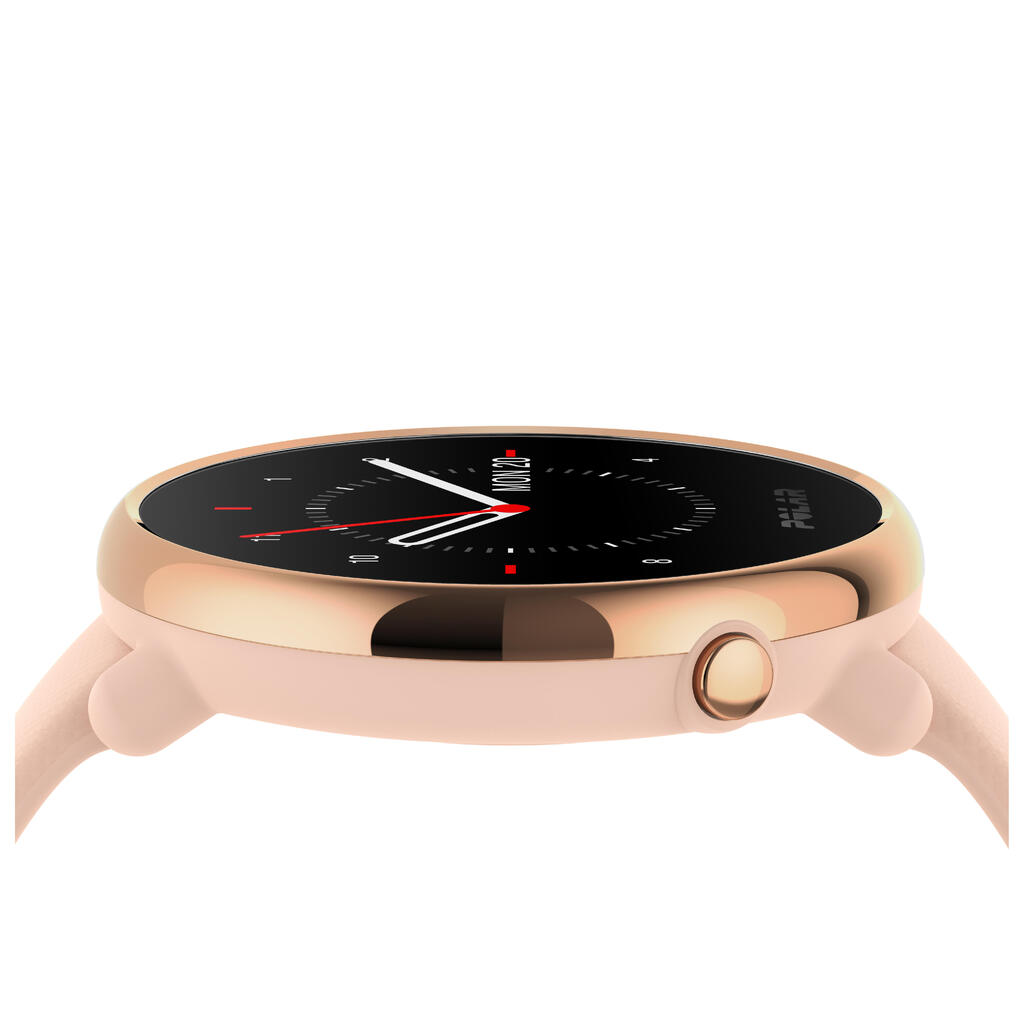 GPS-Uhr Smartwatch mit Herzfrequenzmessung am Handgelenk Ignite rosa/gold