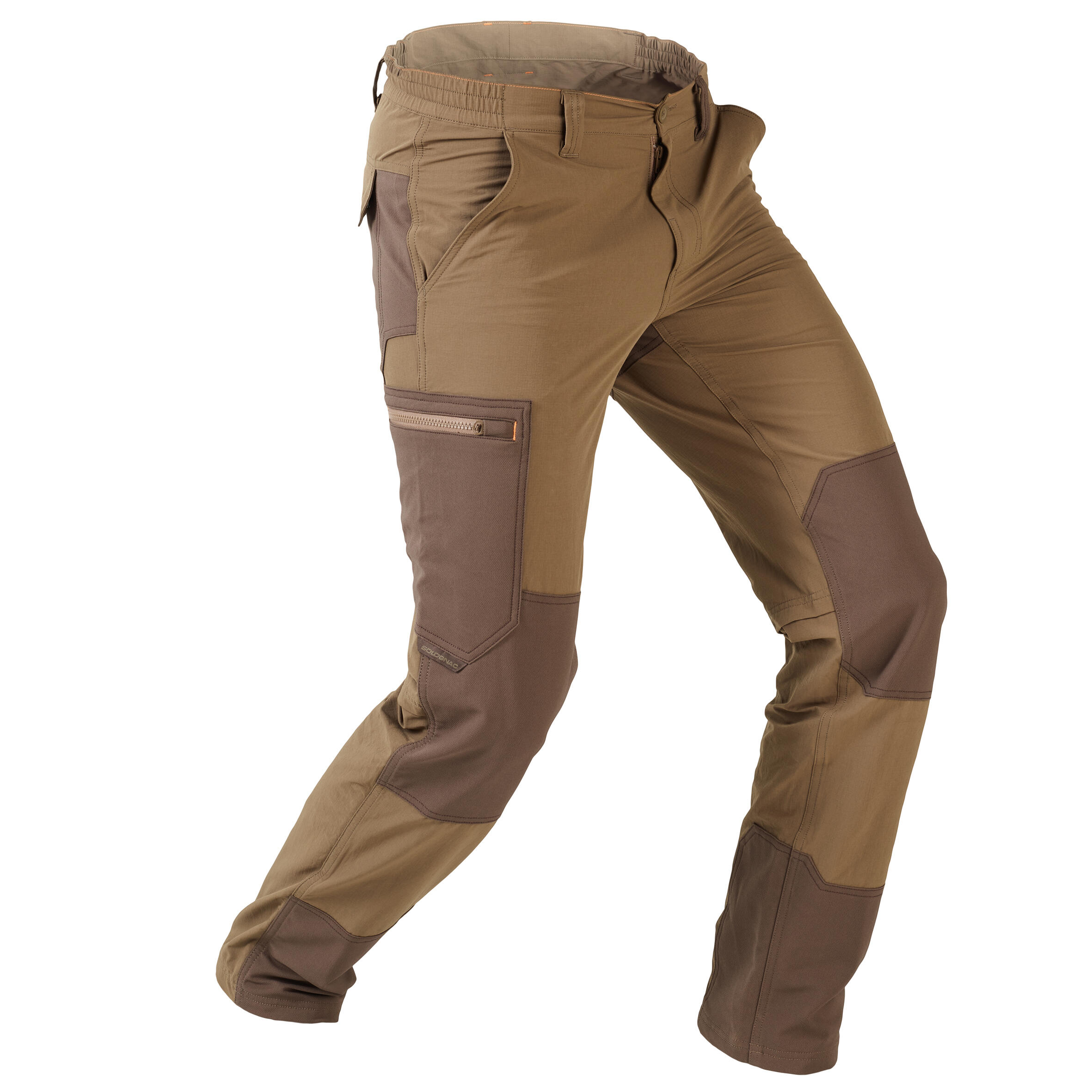 breathable and durable trousers 520 brown solognac 8642164