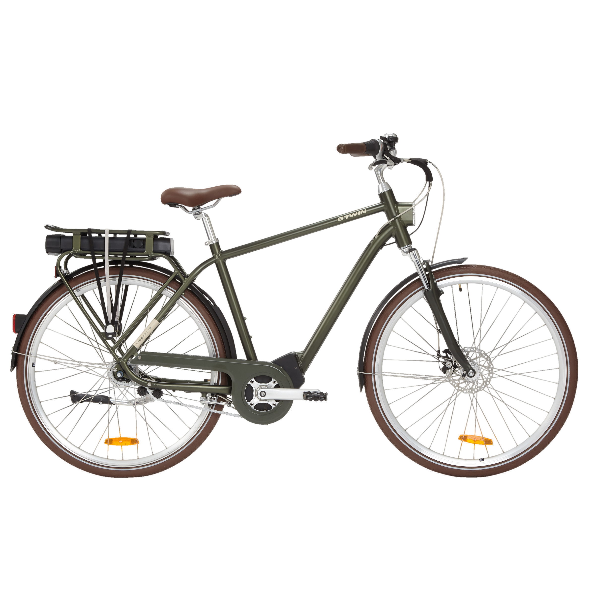 Bicicleta eléctrica de paseo urbana cuadro alto Elops 920 E