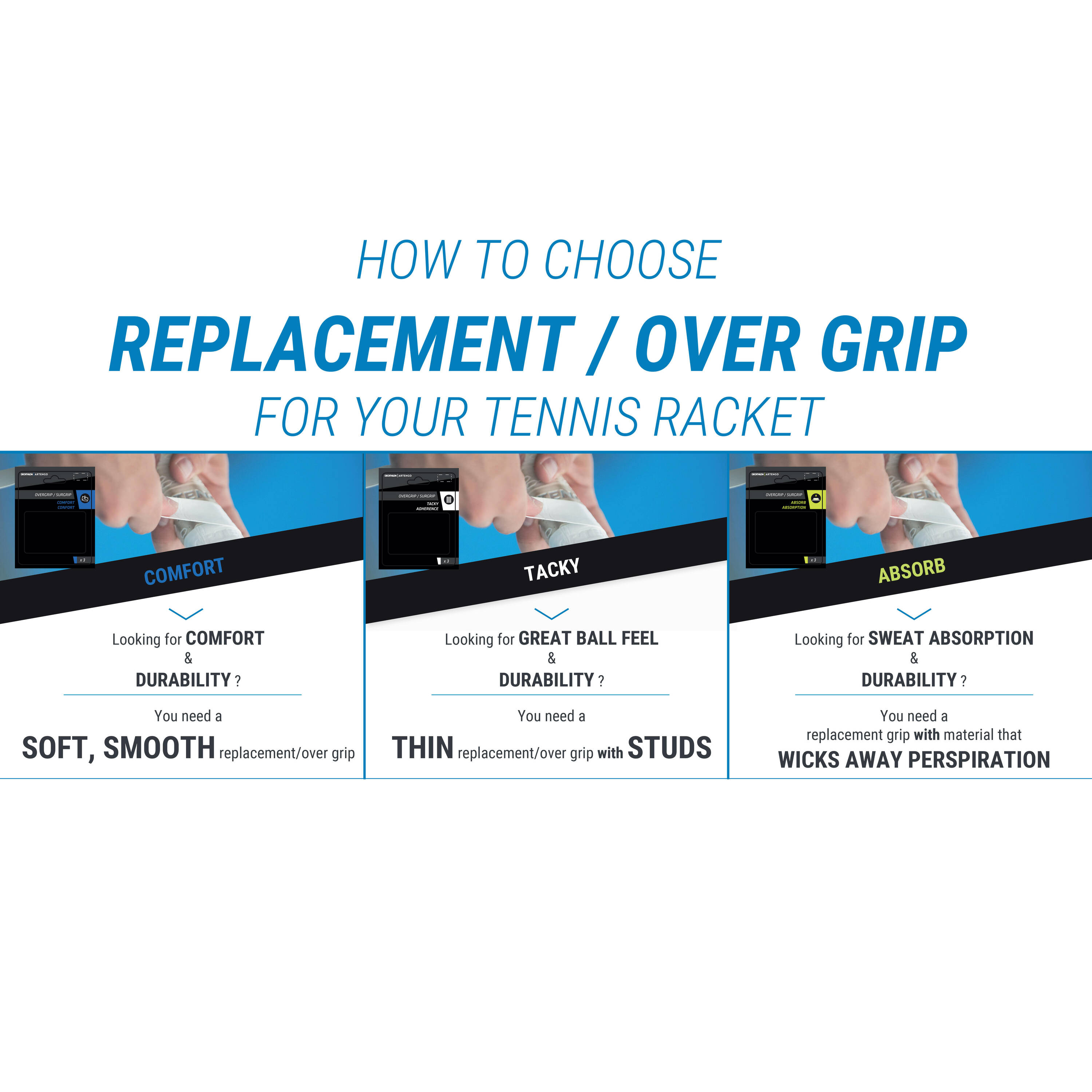 Tennis Comfort Overgrip Tri-Pack - Orange -  2