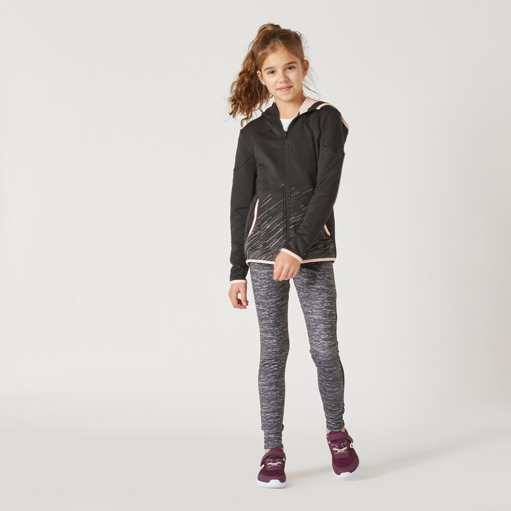 Girls' Warm Leggings - Black/Print