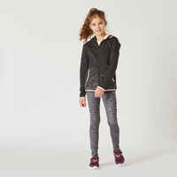 Girls' Warm Leggings - Black/Print
