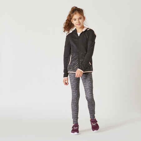 Girls' Warm Leggings - Black/Print