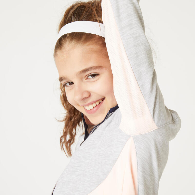 Trainingsanzug Kinder atmungsaktiv - S500 grau/rosa