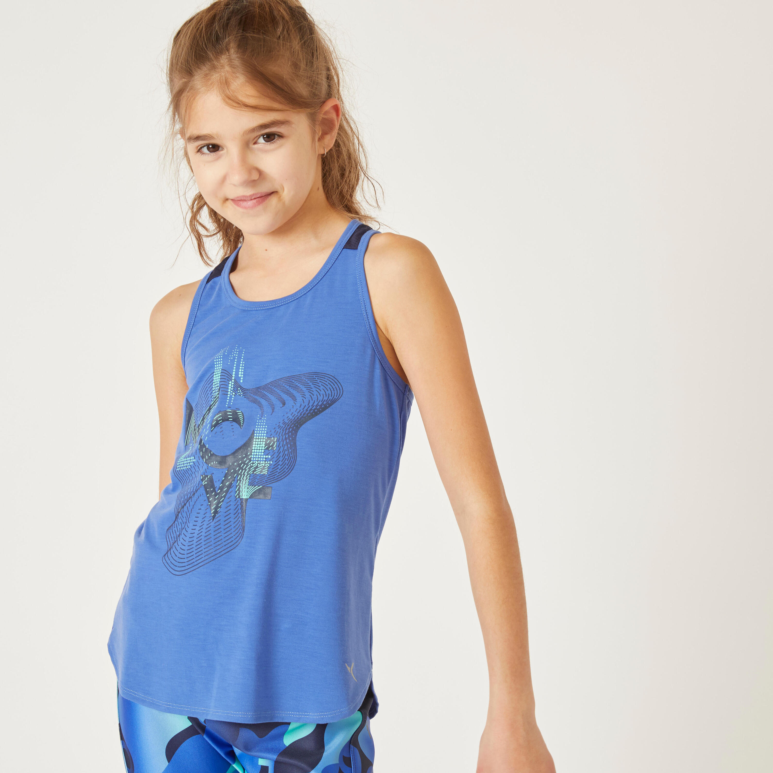 Girls' Breathable Tank Top - Blue 1/5