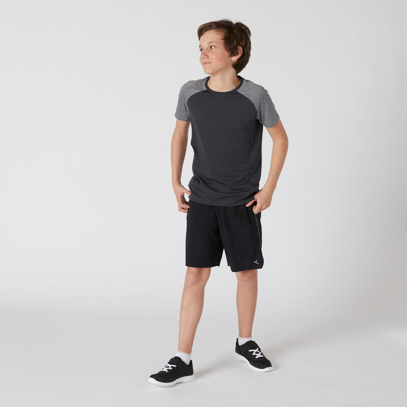 T-shirt bambino ginnastica S 580 leggera e traspirante nera
