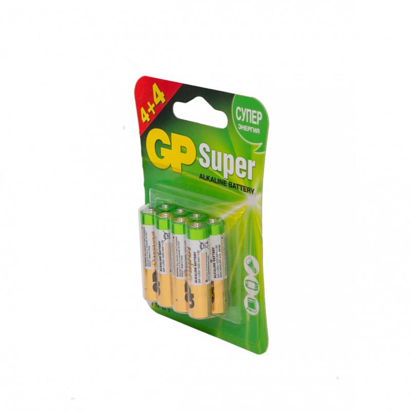 

БАТАРЕЙКИ GP SUPER АLKALINE GP 24A-CR8 ТИПОРАЗМЕР ААА GP, X8655620