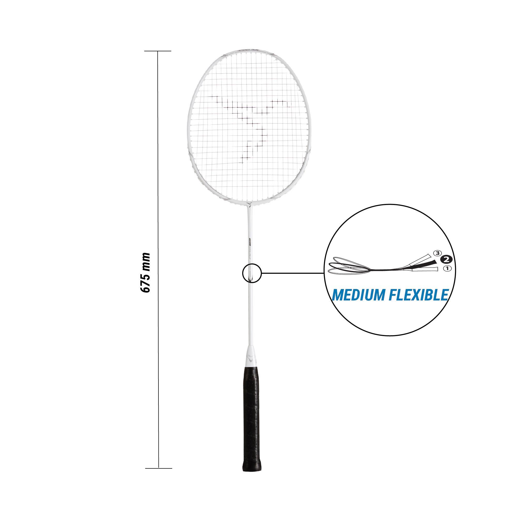 ADULT BADMINTON RACKET BR 500 WHITE 20/35