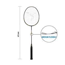 ADULT BADMINTON RACKET BR 500 BLACK YELLOW