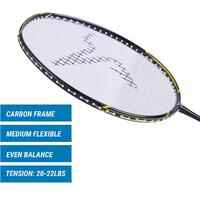 ADULT BADMINTON RACKET BR 500 BLACK YELLOW