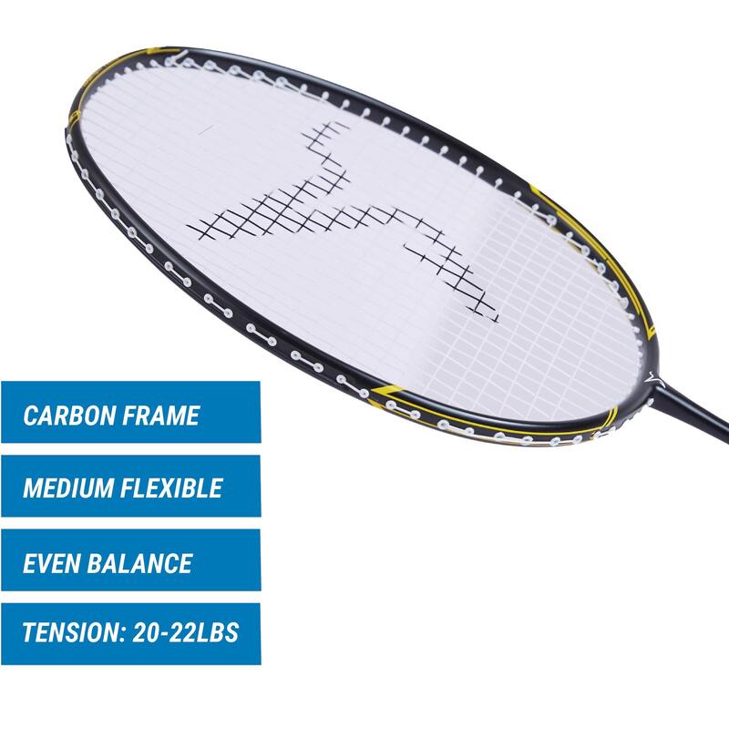 Rachetă Badminton BR 500 Negru/Galben Adulți