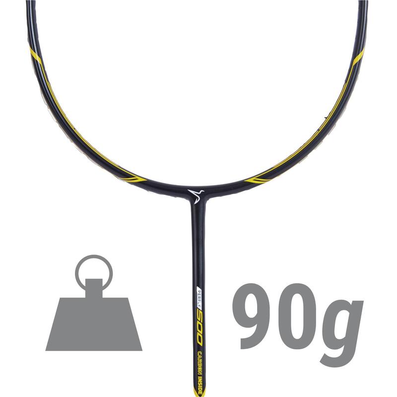 Badmintonracket voor volwassenen BR 500 zwart geel