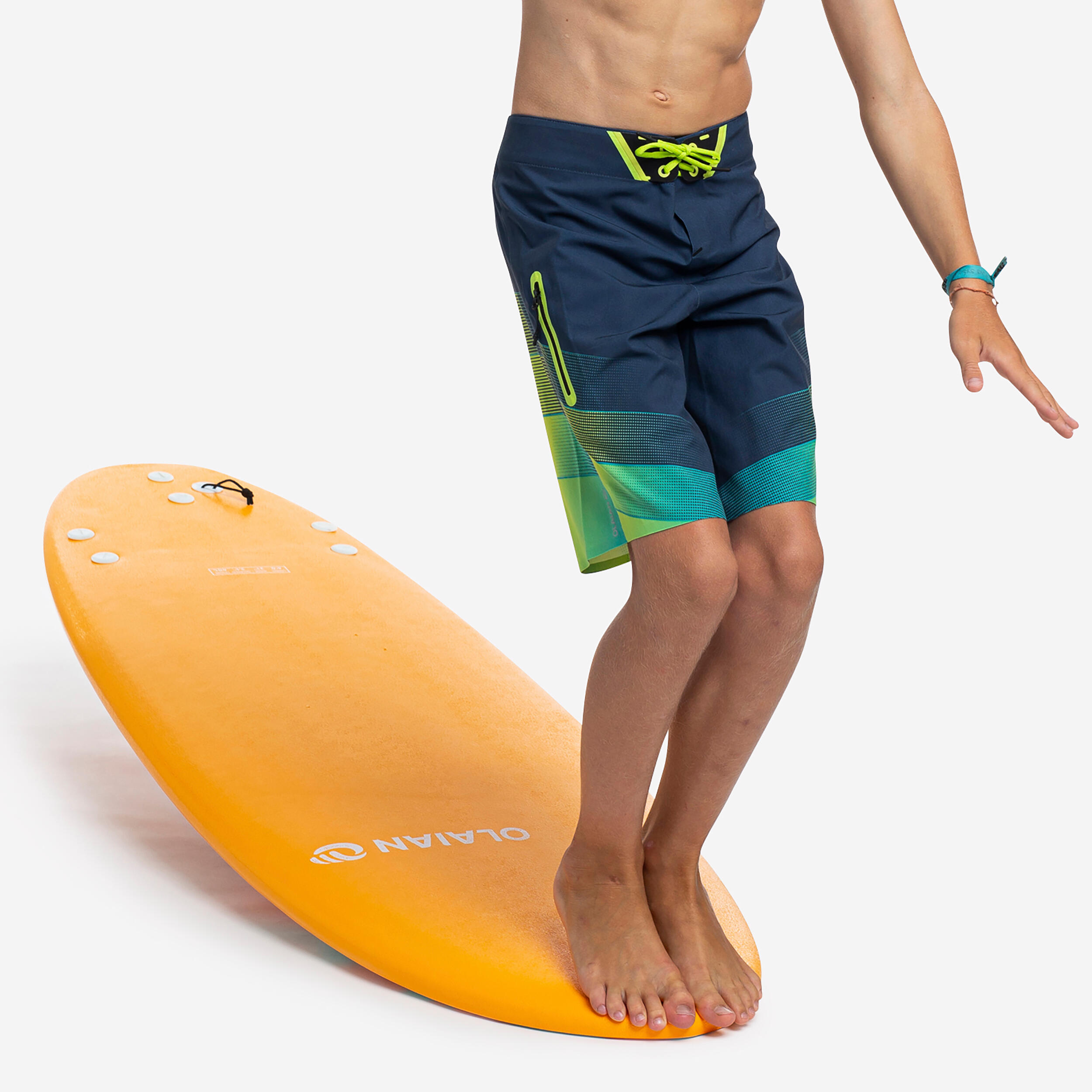 OLAIAN Chlapčenské plážové šortky 900 Tween 131-140 cm