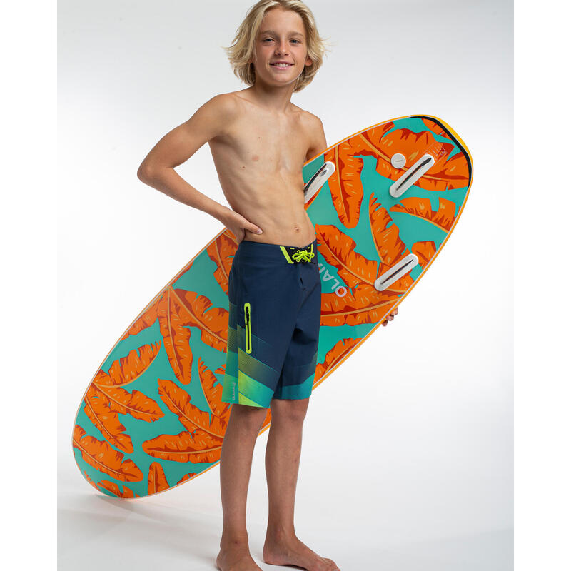 Boardshort voor surfen tweens 900 groen