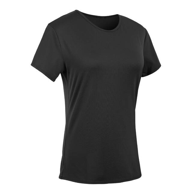Buy Women Polyester Basic Gym T-Shirt - Black Online