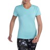 Women Polyester Basic  Gym T-Shirt - Blue