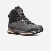 WOMEN'S WATERPROOF HIGH TREKKING BOOTS - MT100 - TEX