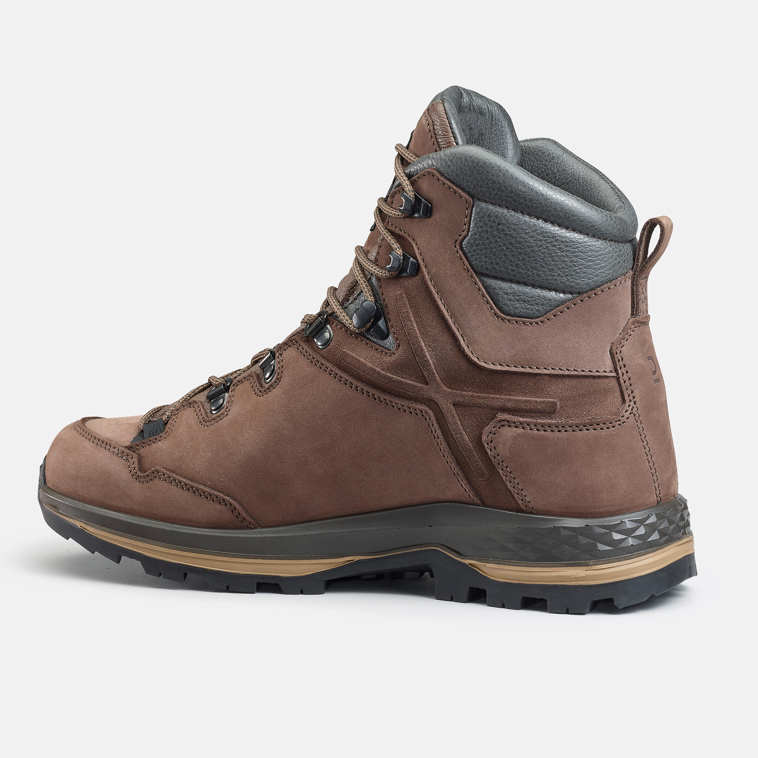 Trekkingschuhe Herren Leder hoch wasserdicht Wandern - MT500  2/6