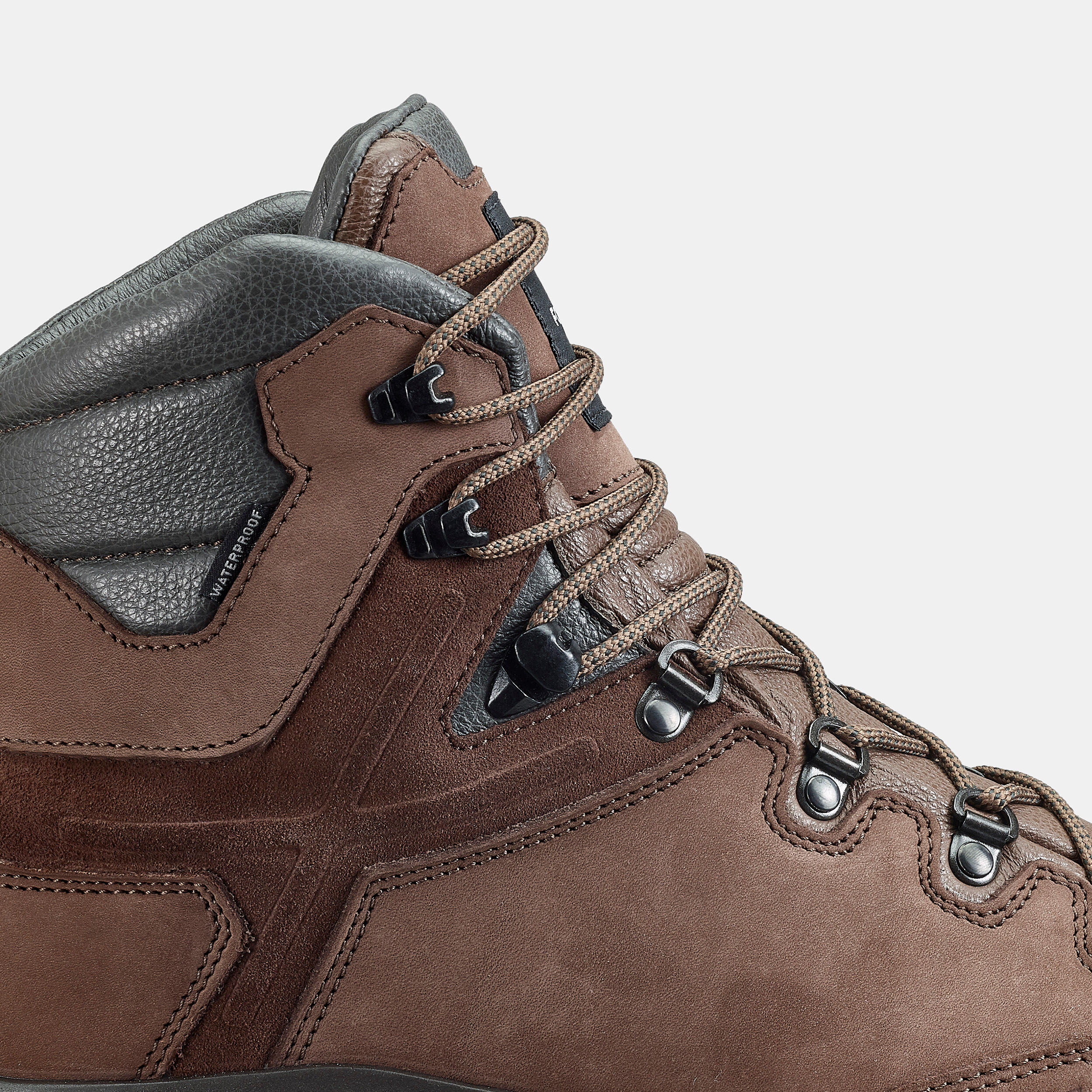 Trekkingschuhe Herren Leder hoch wasserdicht Wandern - MT500  5/6