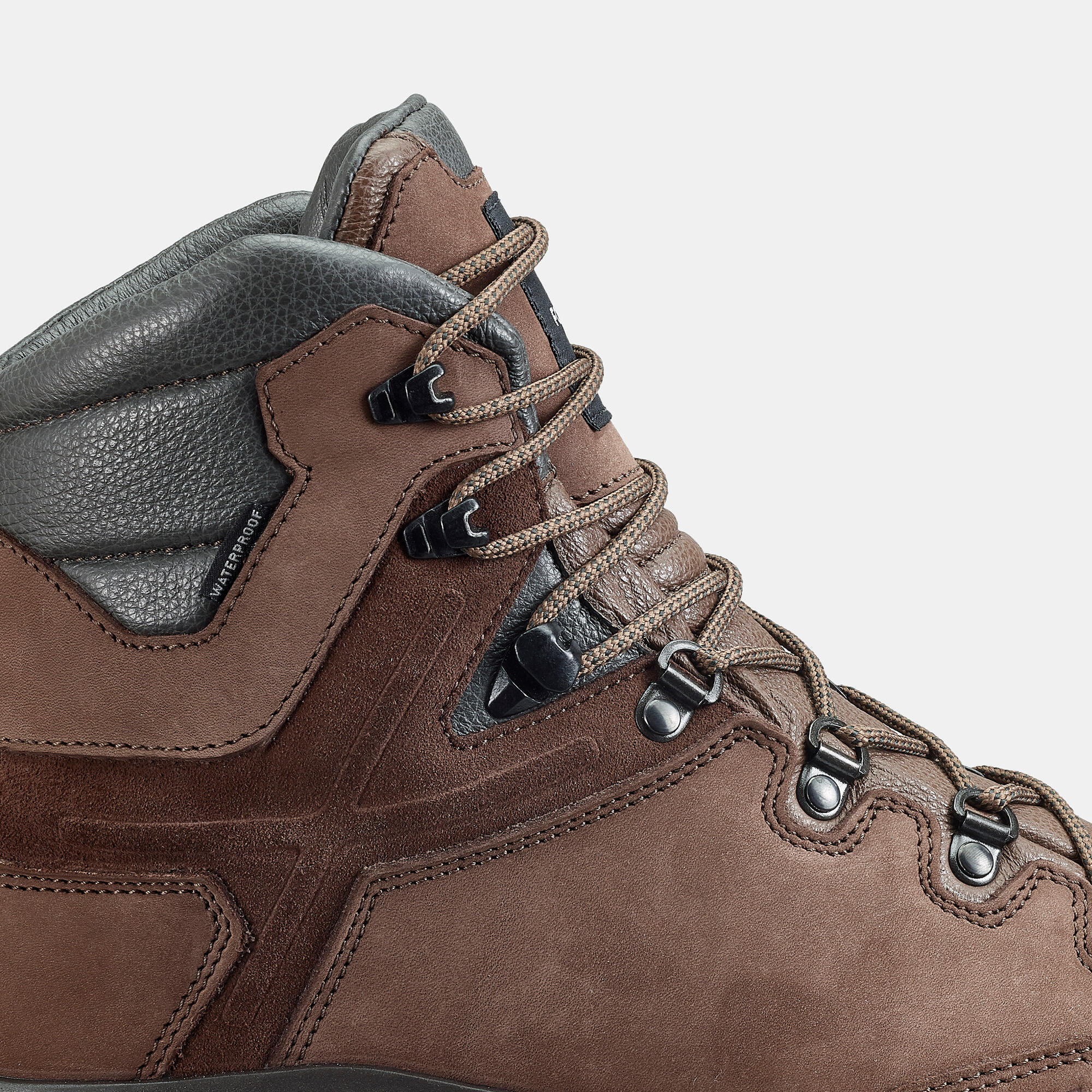 Botas monta a y trekking impermeables de piel Hombre Forclaz