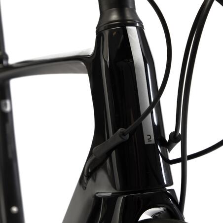 Велосипед шосейний EDR з карбоновою рамою дискові гальма 105 чорний