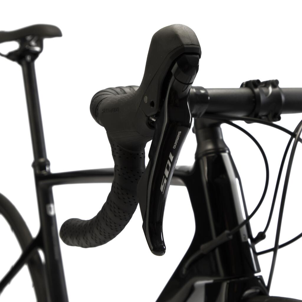 Šosejas velosipēds “EDR 105 CF”, ar disku bremzēm, melns