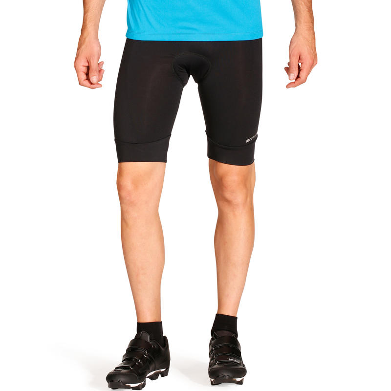 Essential Bibless Road Cycling Shorts - Black - Decathlon