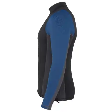 Men's surfing long-sleeved UV-protection top T-shirt 500 - petrol blue