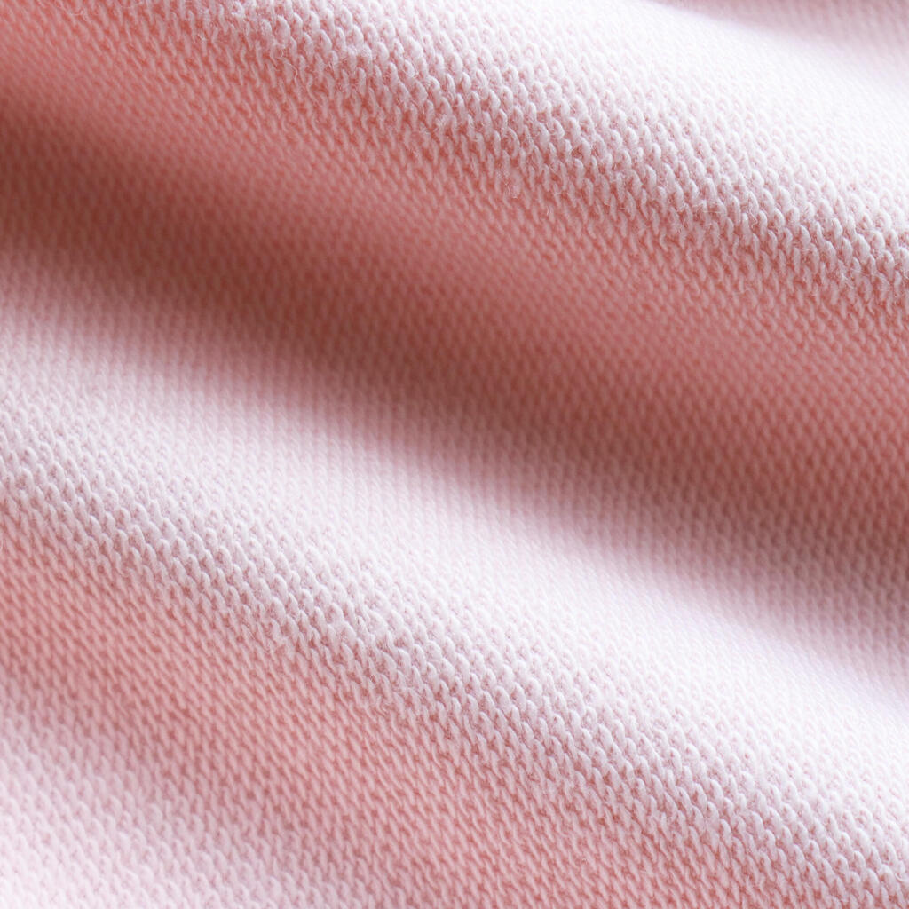 Sweatshirt Basic Rundhalsausschnitt French Terry Baumwolle Kinder rosa