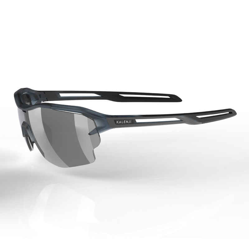 Sonnenbrille Laufsport Runperf 2 Kat. 3 Erwachsene transparent blau/silber