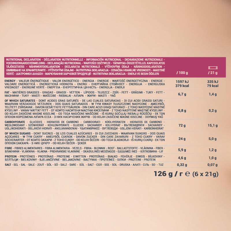 Energy Riegel Müsliriegel rote Früchte 6 × 21 g