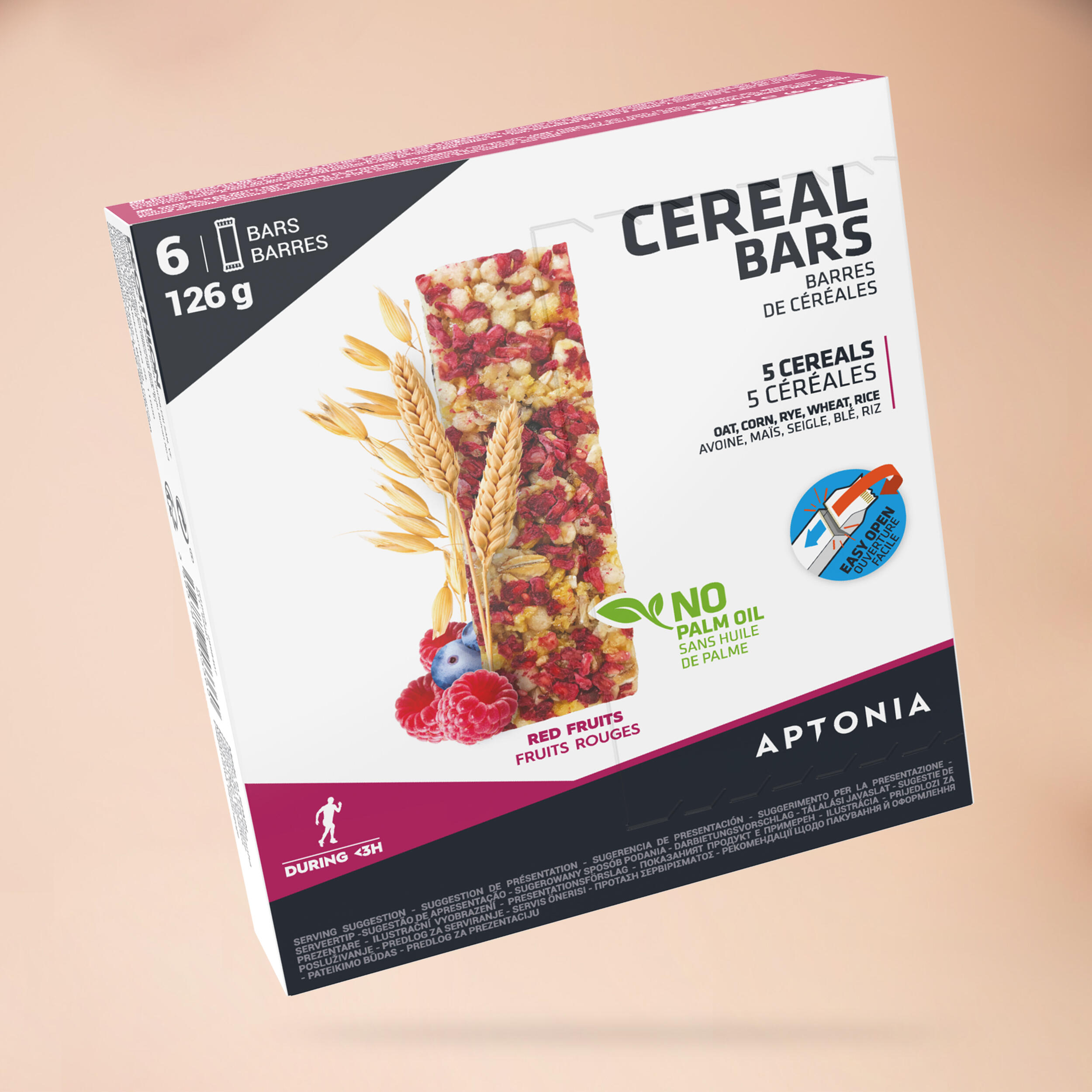Baton de Cereale cu Fructe de padure Clak 6 x 21g APTONIA