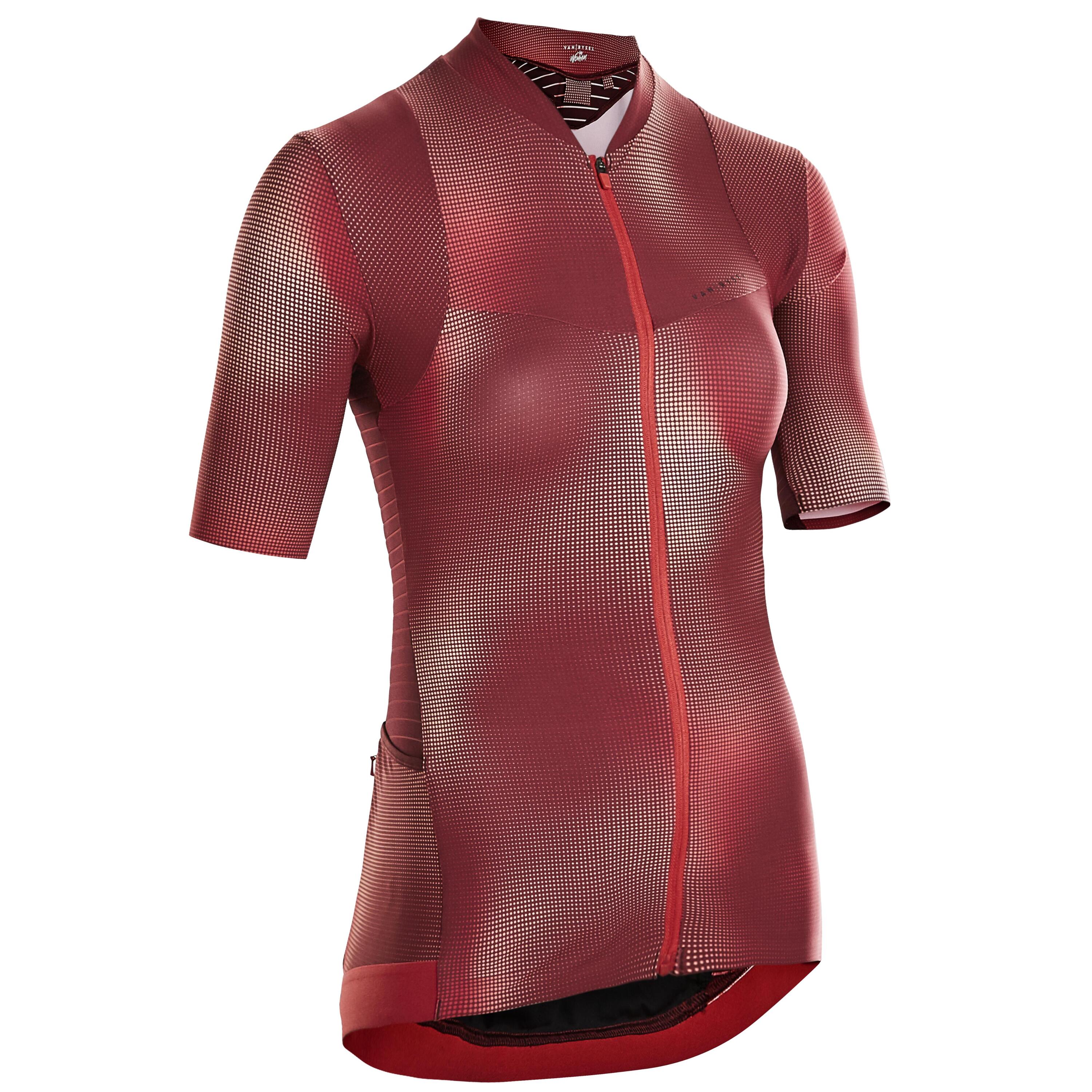 Women's Short-Sleeved Cycling Jersey RCR - Vibrant Raspberry 1/10