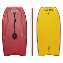 Bodyboard 500 ltd rood / geel met arm leash