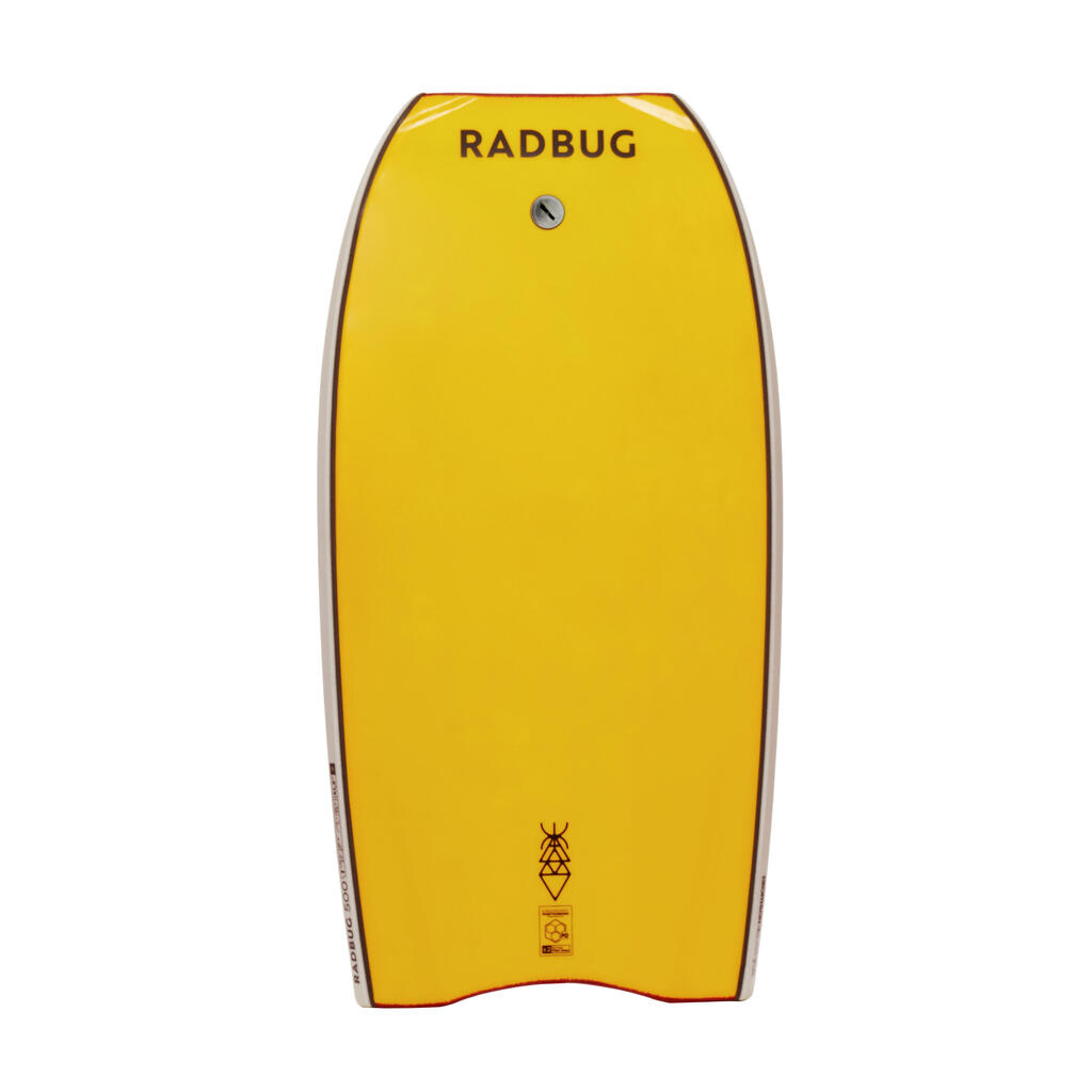 Bodyboard mit Leash - 500 rosa/weiss 