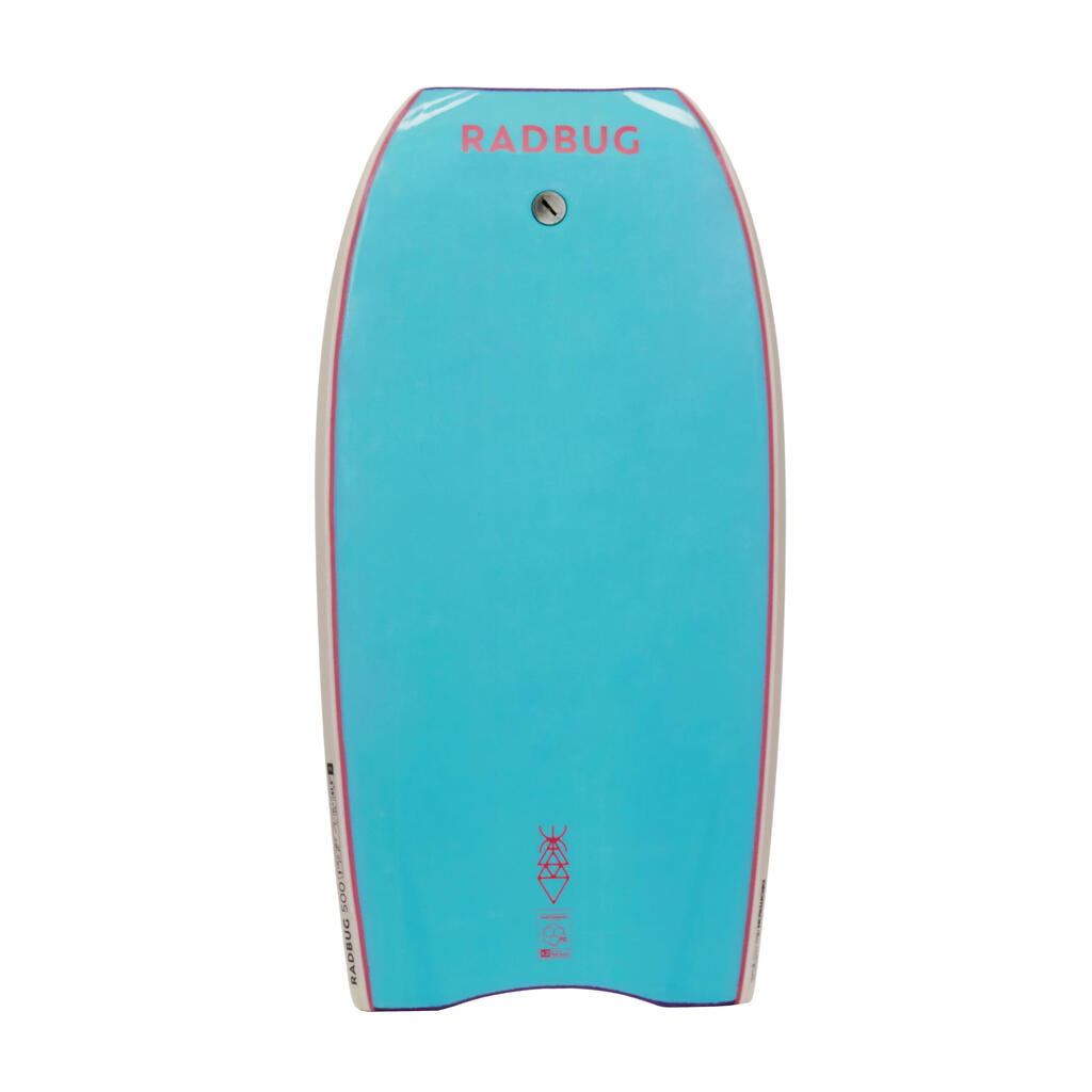 Bodyboard 500 pink white with leash