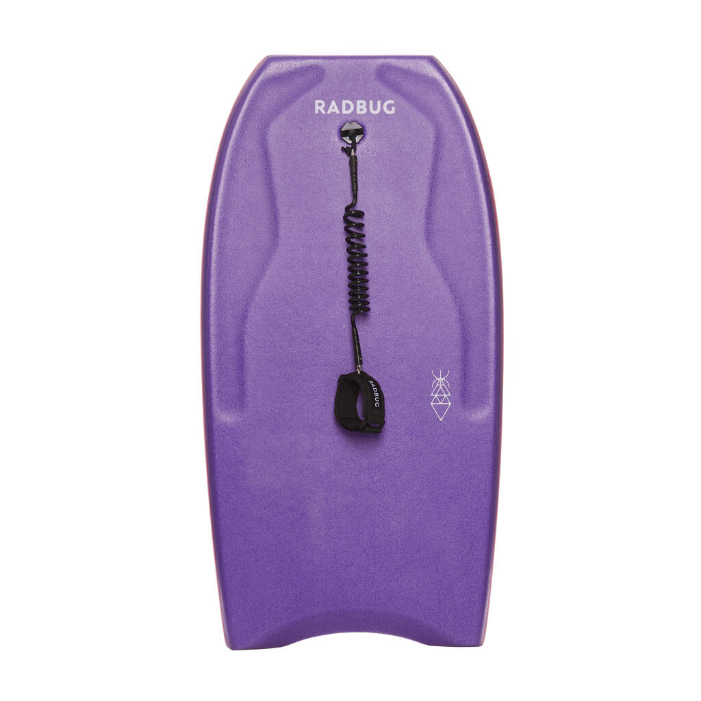 Bodyboard mit Leash - 500 rosa/weiss 