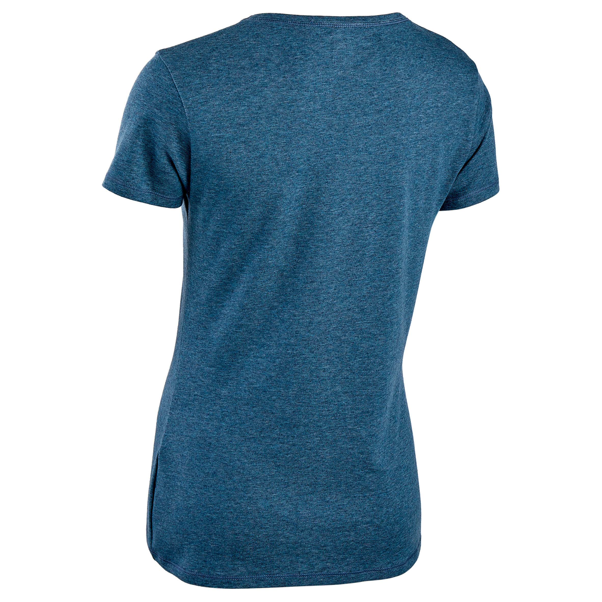Women's Regular-Fit Fitness T-Shirt 500 - Petrol Blue 3/3