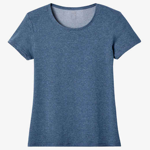
      Women's Regular-Fit Fitness T-Shirt 500 - Petrol Blue
  
