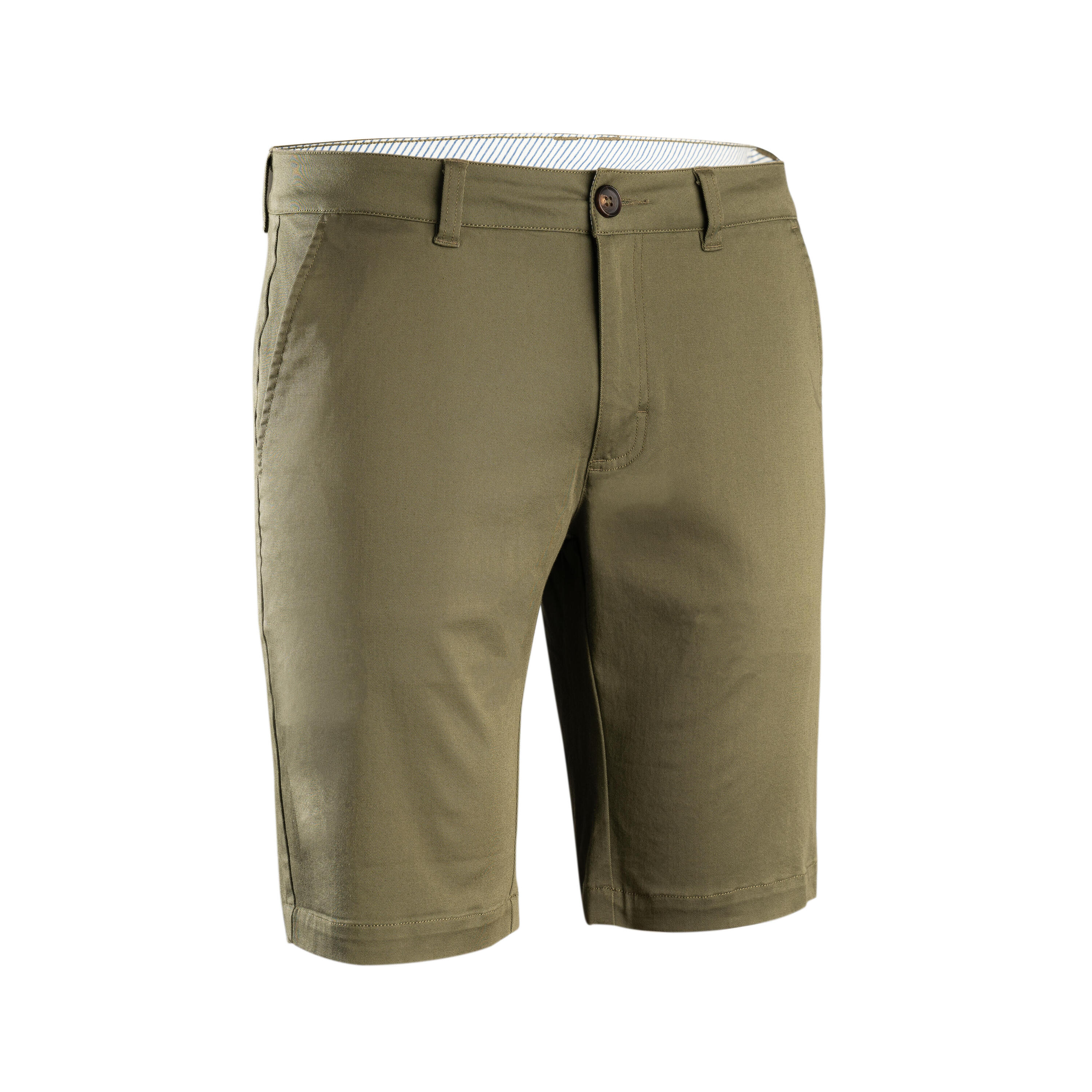 Pantalón corto chino algodón golf Hombre, MW500 caqui 6/6