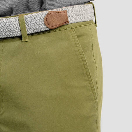 Men's golf chino shorts - MW500 khaki