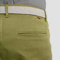 Men's golf cotton chino shorts - MW500 khaki