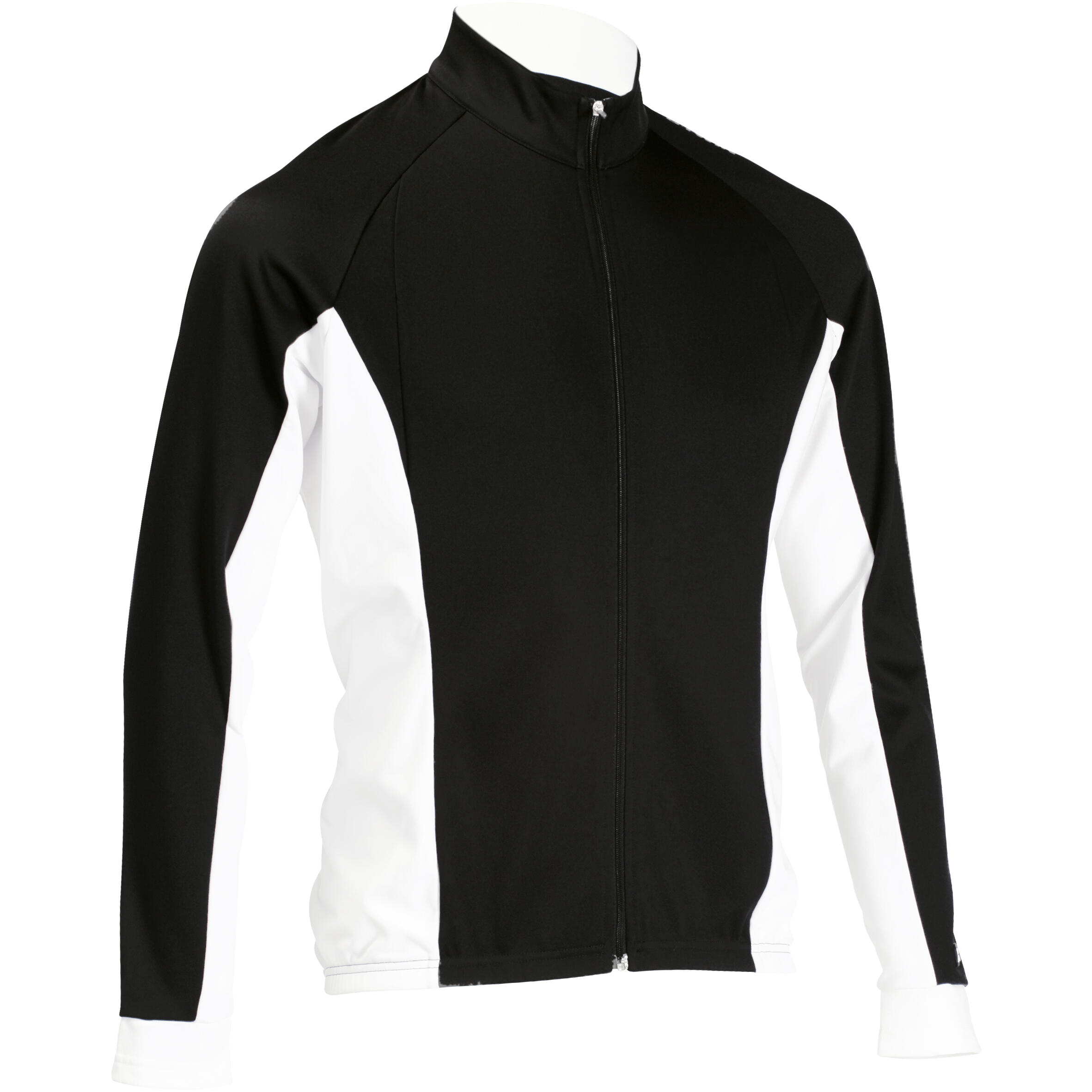 BTWIN 500 Long-Sleeved Cycling Jersey - Black/White