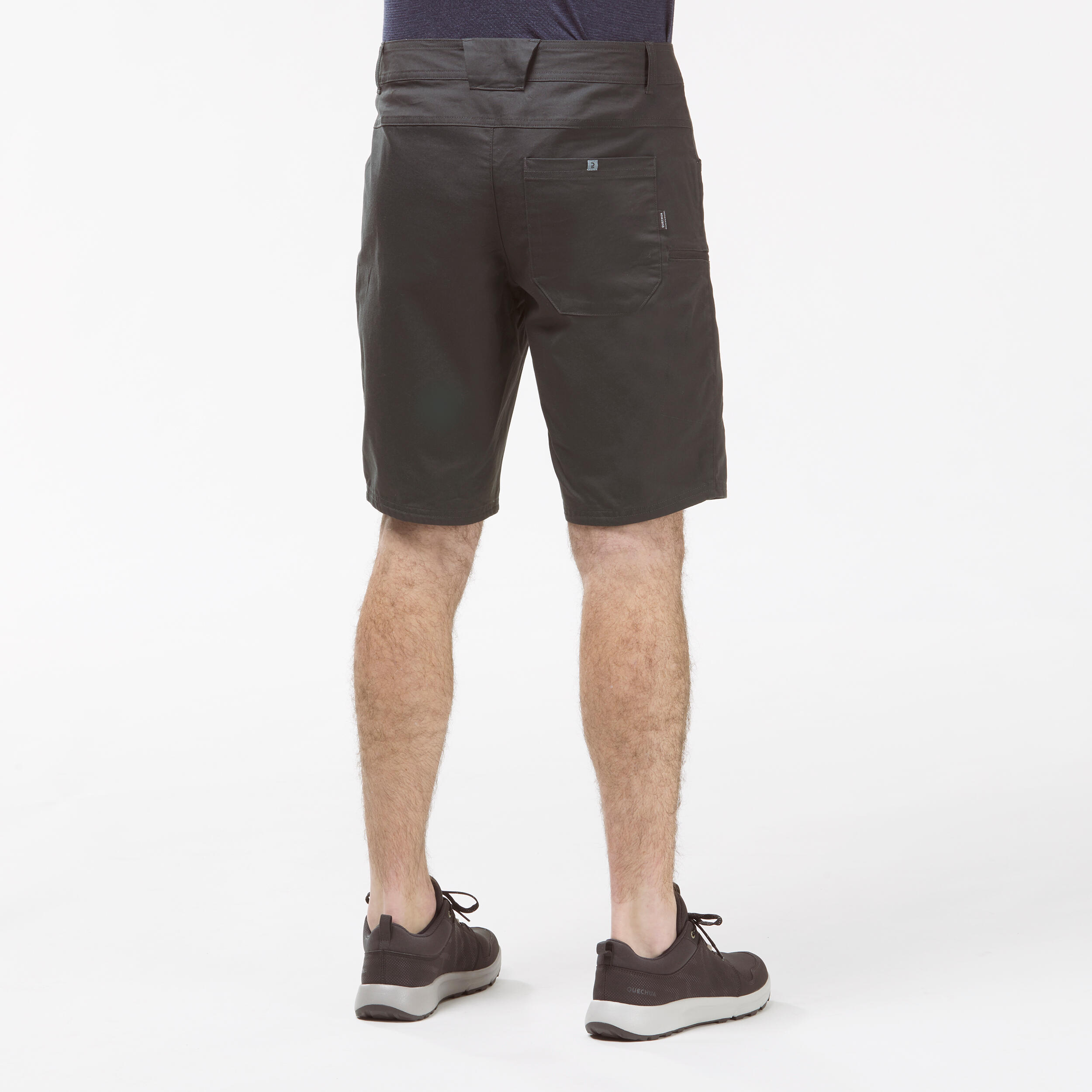 Short de randonnee homme NH 500 gris fonce Gris Carbone Quechua Decathlon