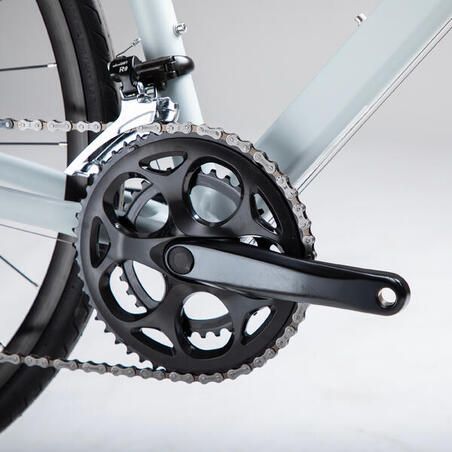 Велосипед шосейний RC120 з дисковими гальмами світло-сірий