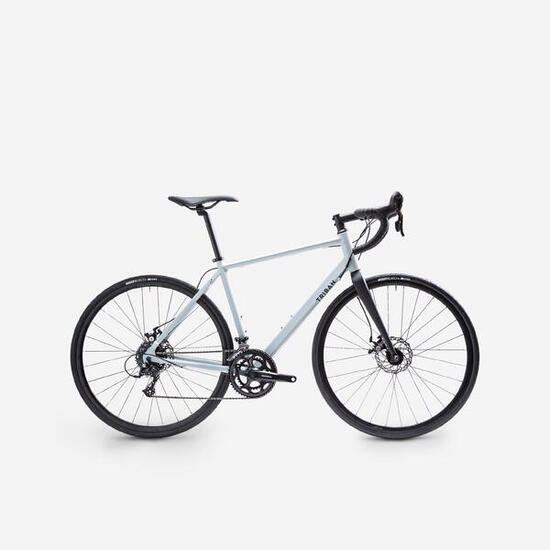Bici da corsa Triban RC120 grigio chiaro