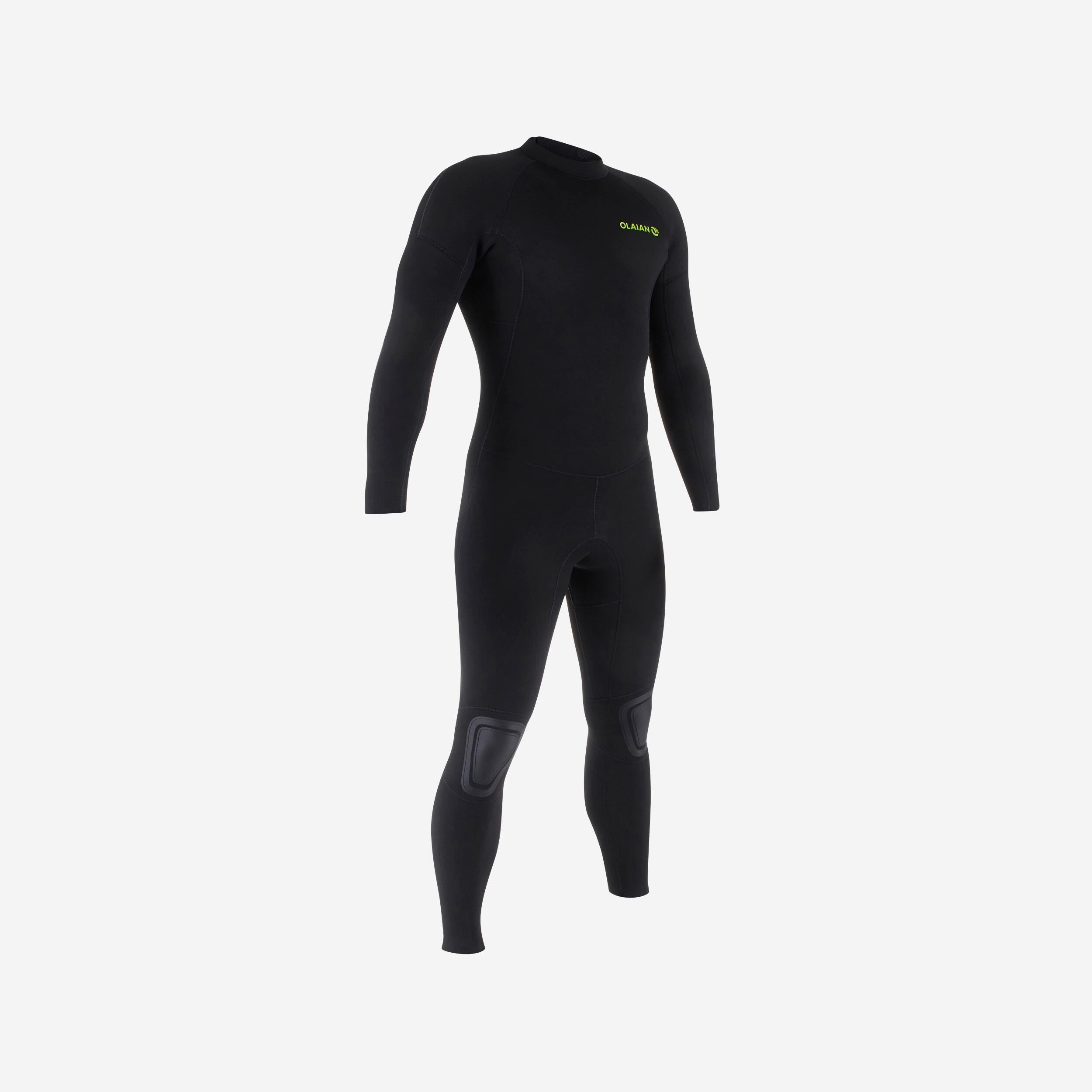 Men's Surfing 4/3 mm Neoprene Wetsuit 100 - Black 1/9