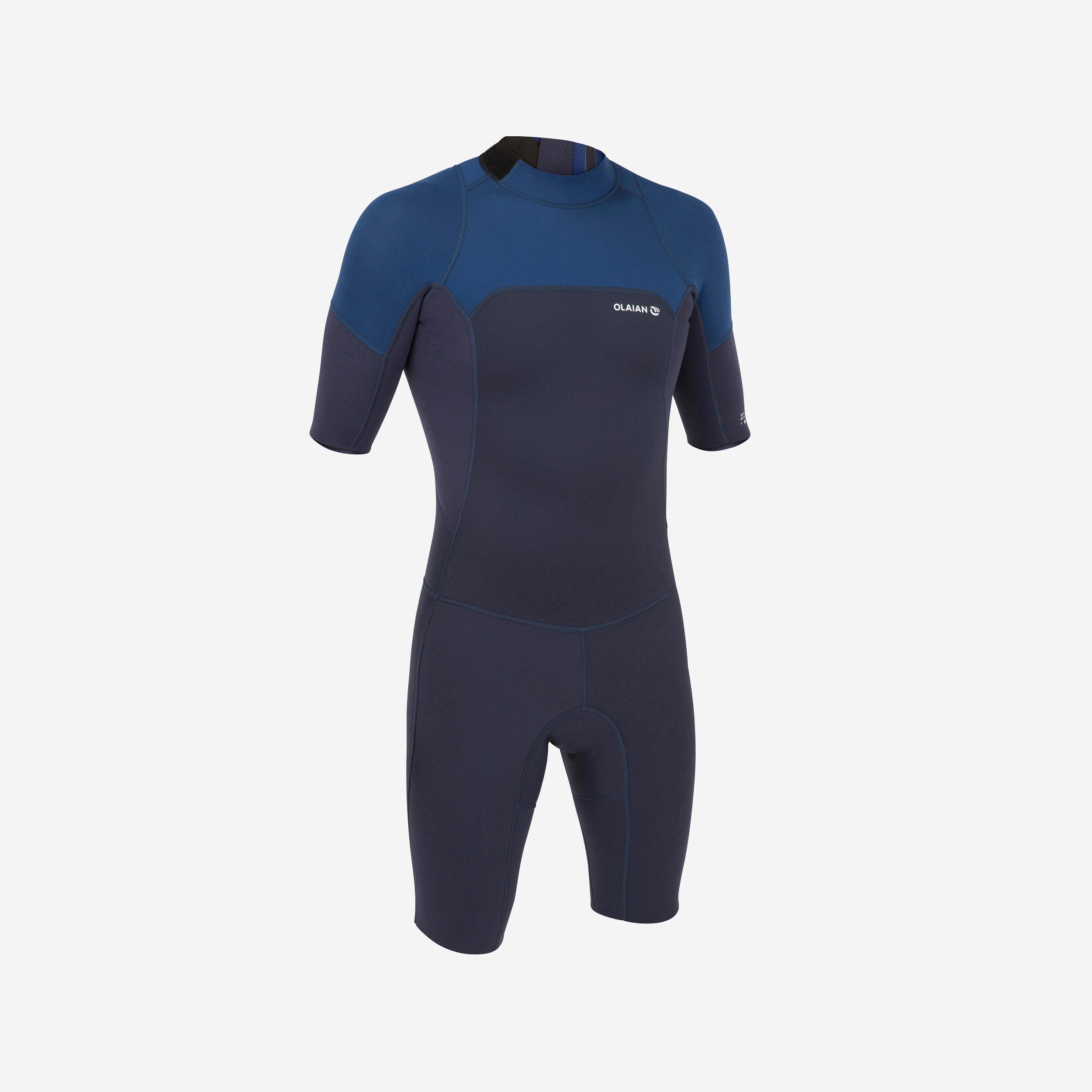 Men's Neoprene Shorty Wetsuit - 100 - Navy blue, Royal blue